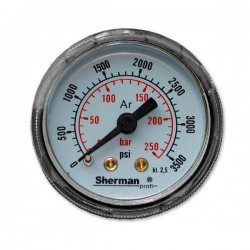 Manometr reduktora RBR-Ar/CO2 – 40mm - z rotametrem
