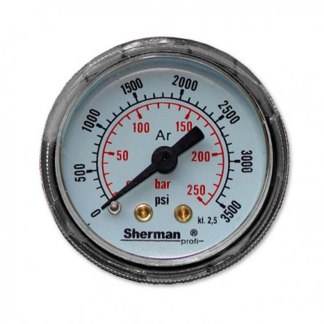 Manometr reduktora RBR-Ar/CO2 – 40mm - z rotametrem