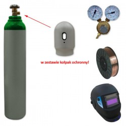 Butla Ar+CO2 8 l + reduktor + spawmix + drut + przyłbica V1a