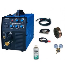 Spawarka Sherman DUALMIG 210 S4 + drut + reduktor dwumanometrowy + spawmix