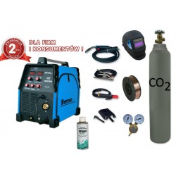 Spawarka MIG 200M + przyłbica V1a + reduktor dwumanometrowy + drut + butla