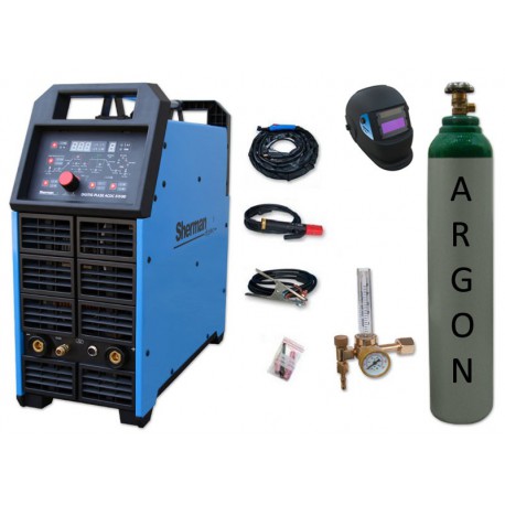Spawarka DIGITIG 315GD AC/DC pulse Sherman + przyłbica V1a + butla + reduktor z rotametrem