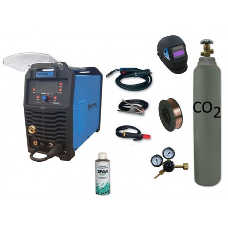 Spawarka Sherman DIGIMIG 200 Synergic + drut + przyłbica V1a + butla + reduktor dwumanometrowy + spawmix Synergiczna