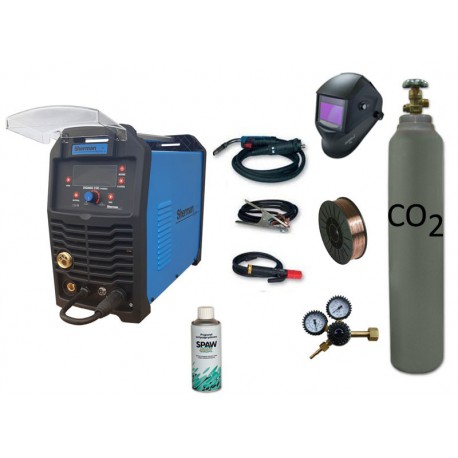 Spawarka Sherman DIGIMIG 200 Synergic + drut + przyłbica V4 + butla + reduktor dwumanometrowy + spawmix Synergiczna