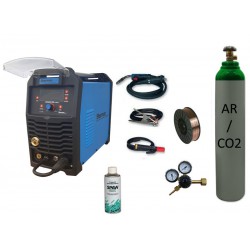 Spawarka Sherman DIGIMIG 200 Synergic + drut + butla + reduktor dwumanometrowy + spawmix Synergiczna