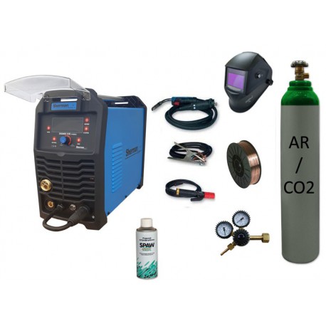 Spawarka Sherman DIGIMIG 200 Synergic + drut + przyłbica V4 + butla mix + reduktor dwumanometrowy + spawmix Synergiczna