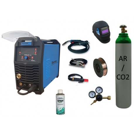 Spawarka Sherman DIGIMIG 200 Synergic + drut + przyłbica V1a + butla mix + reduktor dwumanometrowy + spawmix Synergiczna