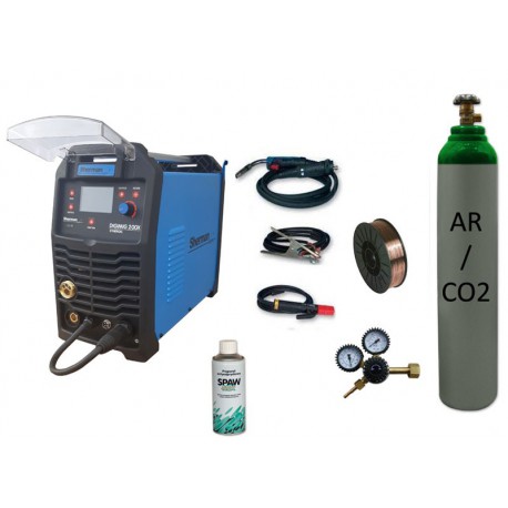 Spawarka Sherman DIGIMIG 200X Synergic + drut + butla mix + reduktor dwumanometrowy + spawmix Synergiczna