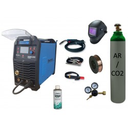 Spawarka Sherman DIGIMIG 200X Synergic + drut + przyłbica V4 + butla mix + reduktor dwumanometrowy + spawmix Synergiczna