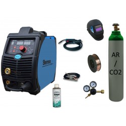 Spawarka DIGIMIG 225GDS synergiczna Sherman + drut + przyłbica V1a + butla mix + reduktor dwumanometrowy + spawmix 