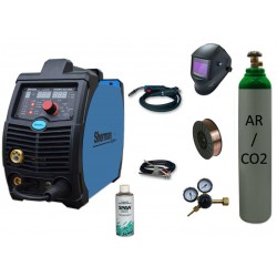 Spawarka DIGIMIG 225GDS synergiczna Sherman + drut + przyłbica V4 + butla mix + reduktor dwumanometrowy + spawmix 
