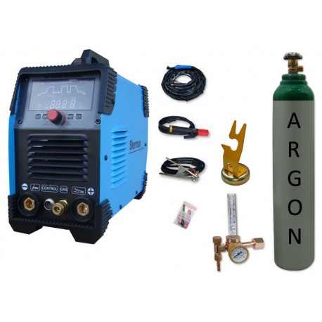 Spawarka Sherman DIGITIG 200 DC Multipro + butla + reduktor z rotametrem + uchwyt magnetyczny tig