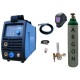 Spawarka Sherman DIGITIG 216P AC/DC inwertorowa + przyłbica V4 + butla + reduktor z rotametrem