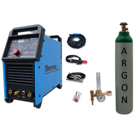 Spawarka DIGITIG 200GD AC/DC pulse Sherman + butla + reduktor z rotametrem