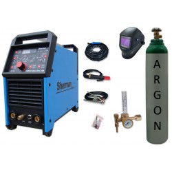 Spawarka DIGITIG 200GD AC/DC pulse Sherman + przyłbica V2a + butla + reduktor z rotametrem