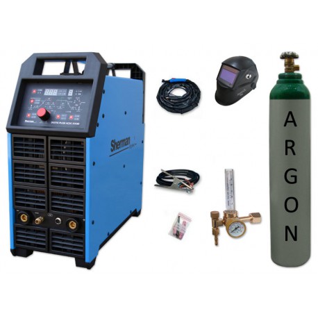 Spawarka DIGITIG 315GD AC/DC pulse Sherman + przyłbica V2a + butla + reduktor z rotametrem
