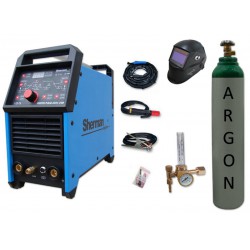 Spawarka DIGITIG 200GD AC/DC pulse Sherman + przyłbica V2a + butla + reduktor z rotametrem