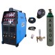 Spawarka TIG 320 AC/DC pulse Sherman + przyłbica V2a + butla + reduktor z rotametrem