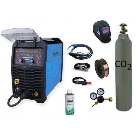 Spawarka Sherman DIGIMIG 200 Pulse synergiczna + butla + drut + reduktor + przyłbica v2a