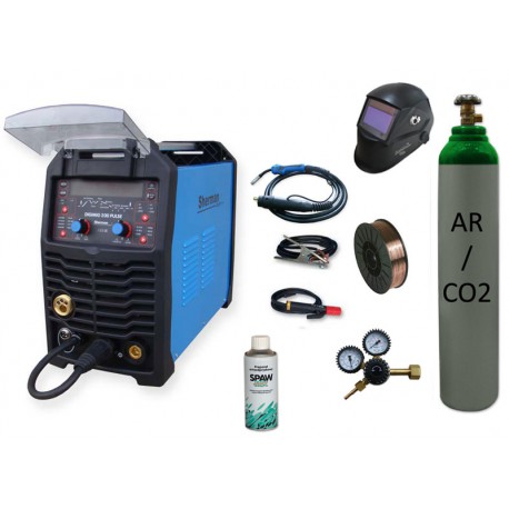 Spawarka Sherman DIGIMIG 200 Pulse synergiczna + butla mix + drut + reduktor + przyłbica v2a
