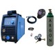 Spawarka Sherman DIGITIG 216P AC/DC inwertorowa + przyłbica V2a + butla + reduktor z rotametrem