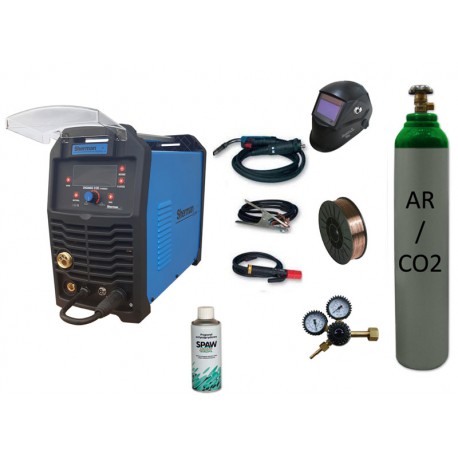 Spawarka Sherman DIGIMIG 200 Synergic + drut + przyłbica V2a + butla mix + reduktor dwumanometrowy + spawmix Synergiczna