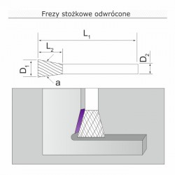 Frez stożkowy M102006