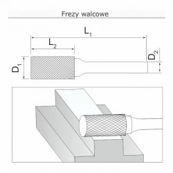 Frez stożkowy zaokrąglony L122806