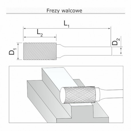 Frez stożkowy zaokrąglony L122806