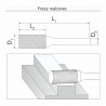Frez stożkowy zaokrąglony L122806 Około Frez trzpieniowy A082006 walcowy