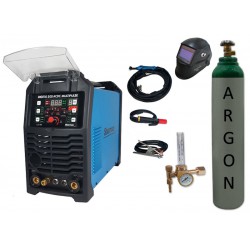 Spawarka Sherman DIGITIG 200 AC/DC Multipulse + przyłbica V4 + butla + reduktor rotametr