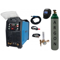Spawarka Sherman DIGITIG 200 AC/DC Multipulse + przyłbica V3b + butla + reduktor rotametr