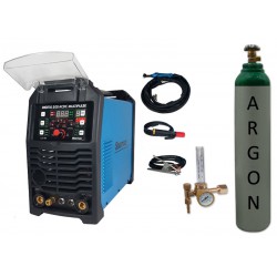 Spawarka Sherman DIGITIG 200 AC/DC Multipulse + przyłbica V1a + butla + reduktor rotametr