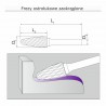 Frez ostrołukowy G082006 Około Frez ostrołukowy zaokrąglony F162506