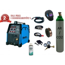 Spawarka MIG 200M + reduktor argco2 + drut + butla mix + spawmix