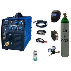 Spawarka Sherman DUALMIG 210 S4 + drut + butla mix + reduktor dwumanometrowy + spawmix