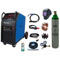 Spawarka MTM 251 + butla mix + uchwyt TIG + reduktor arg/co2 + drut + adaptor + spawmix + przyłbica V3b
