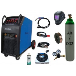 Spawarka MTM 251 + butla mix + uchwyt TIG + reduktor arg/co2 + drut + spawmix + przyłbica V3b