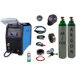 Spawarka Sherman DIGIMIG 200 Pulse synergiczna Aluminium + butla mix + butla argon + drut + reduktor + przyłbica v4