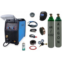 Spawarka Sherman DIGIMIG 200 Pulse synergiczna Aluminium + butla mix + butla argon + drut + reduktor + przyłbica v4