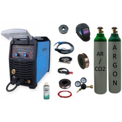 Spawarka Sherman DIGIMIG 200 Pulse synergiczna Aluminium + butla mix + butla argon + drut + reduktor + przyłbica v4
