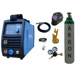 Spawarka Sherman DIGITIG 216P AC/DC inwertorowa + przyłbica V3b + butla + reduktor z rotametrem