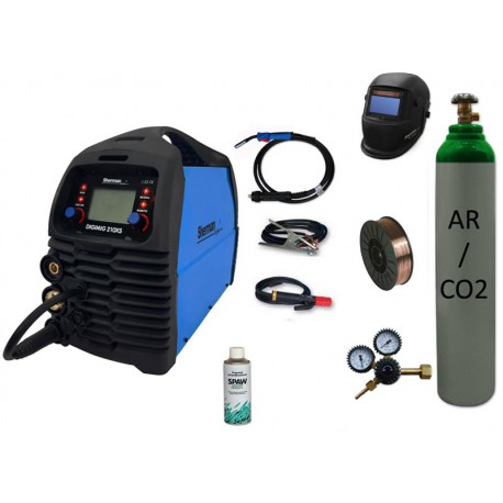 Spawarka Sherman DIGIMIG 210XS inwertorowa Synergia + butla mix + drut + reduktor + przyłbica v1a